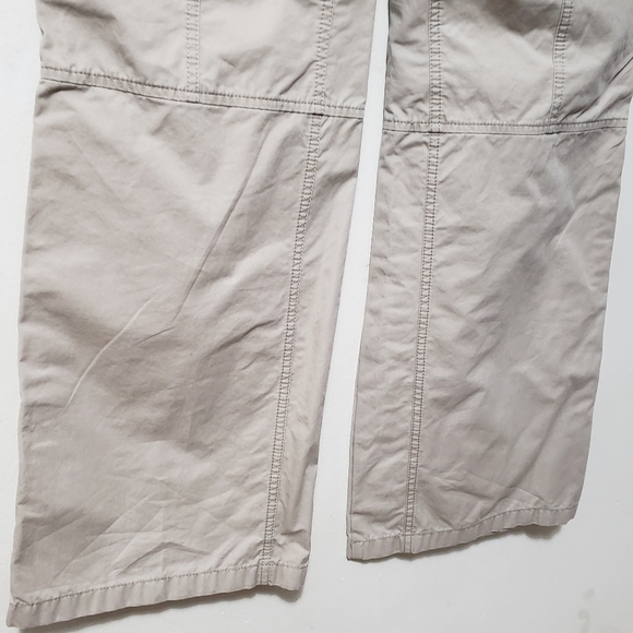 Esprit Y2K Beige Cargo Pants Low Rise Straight Leg Pants - Picture 8 of 16